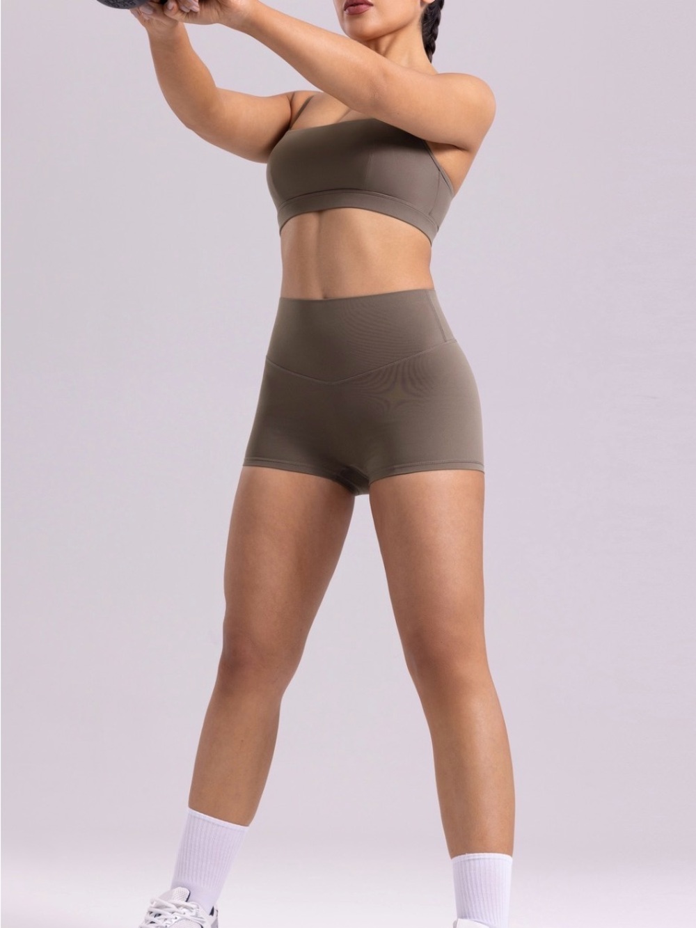 High-Rise Olive Green Women’s Bike Shorts